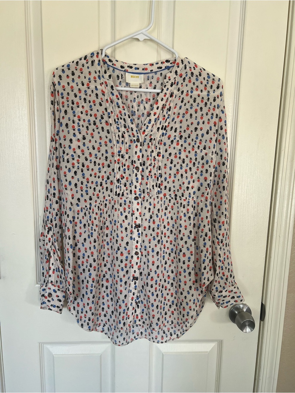 Anthropologie Maeve Calia Whimsical Tunic Blouse Size 6